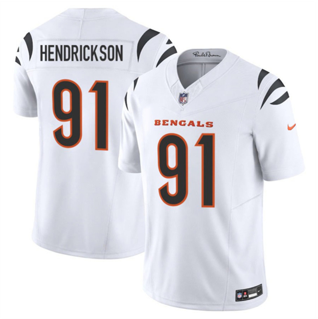 Men's White Cincinnati Bengals #91 Trey Hendrickson 2025 F.U.S.E. Vapor Untouchable Limited Stitched Football Jersey